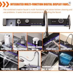 Consola SMART pentru chiuveta bucatarie 75x45 varianta full options