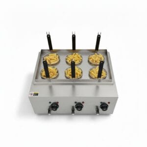 Bolitor electric pentru paste 3 cuve 6 cosuri 6Kw putere